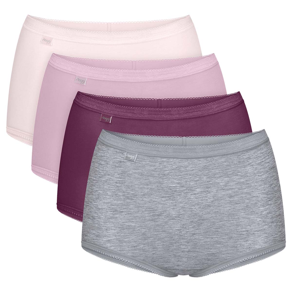 Sloggi Basic 4-pak maxi trusse, multi - 10103326 - V014 - Multiple Colours