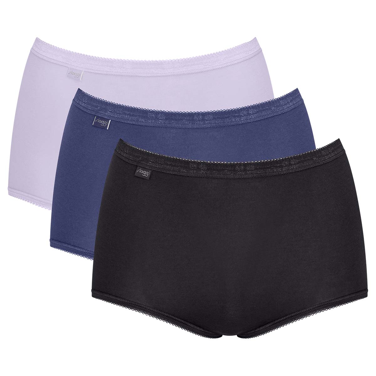 Sloggi Basic H 3-pak maxi trusse, multi - 10146326 - V019 - Multiple Colours