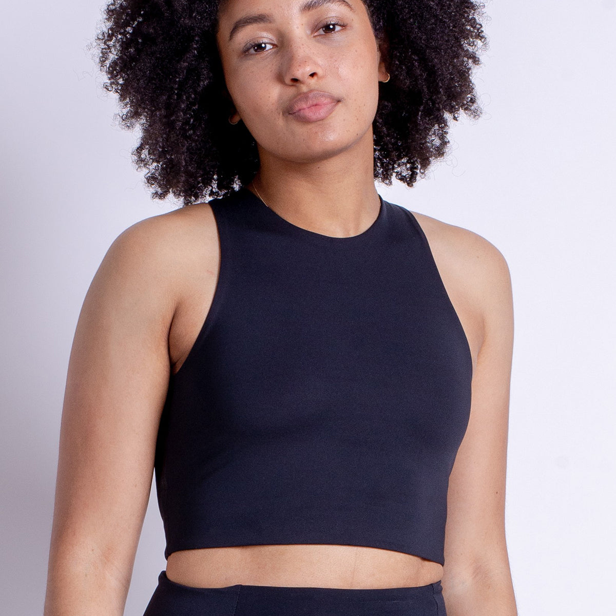 Girlfriend Collective Dylan Crop - Black - 1017-BLACK