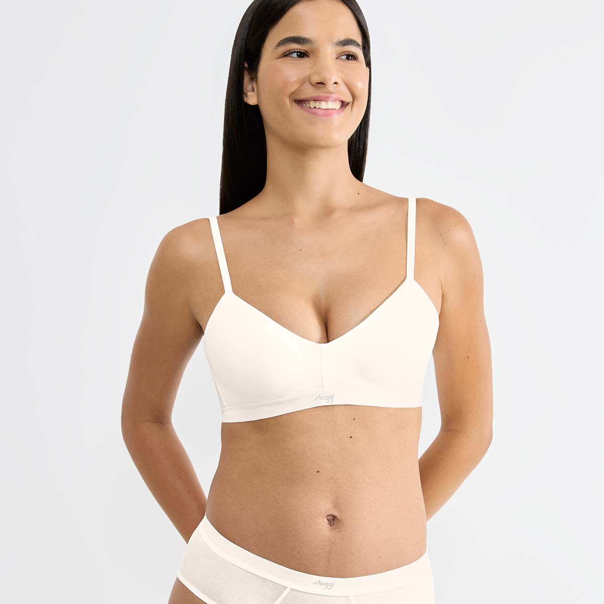 Sloggi Ever Ease BH top, hvid - 10219599 - 00GZ - Silk White