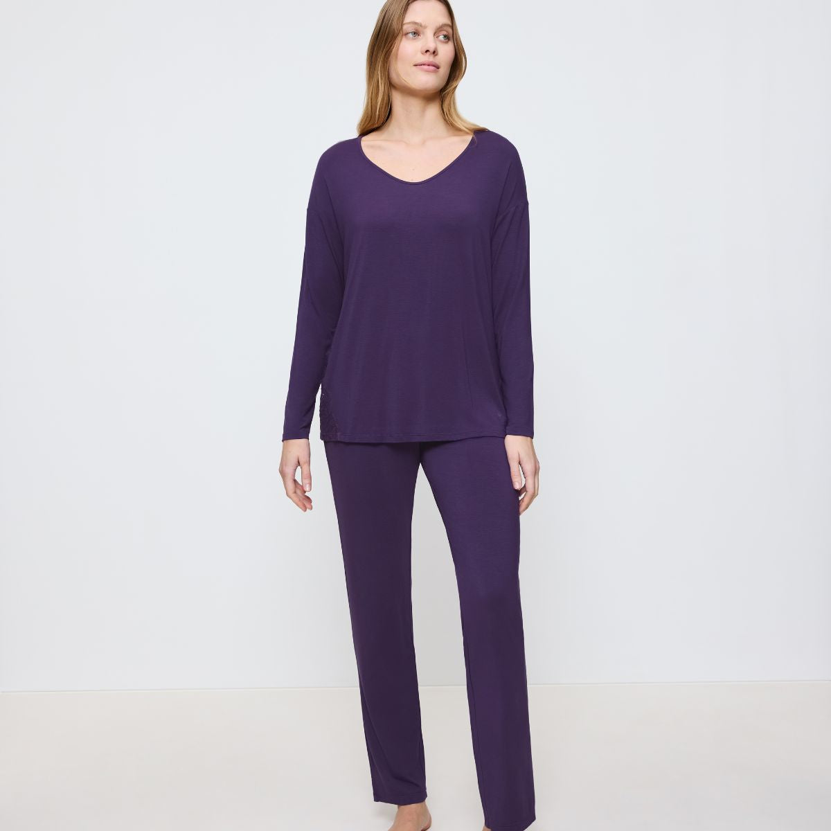 Triumph Timeless Sensuality pyjamas, lilla - 10221061 - 00EH - Royal Purple