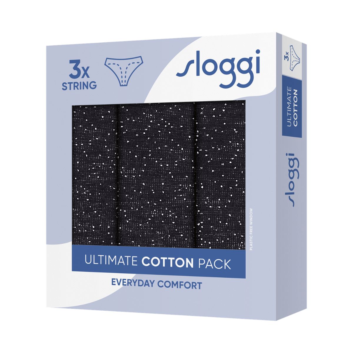 Sloggi Ultimate Sparkle 3-pak g-streng, sort - 10232034 - M014 - Black Combination