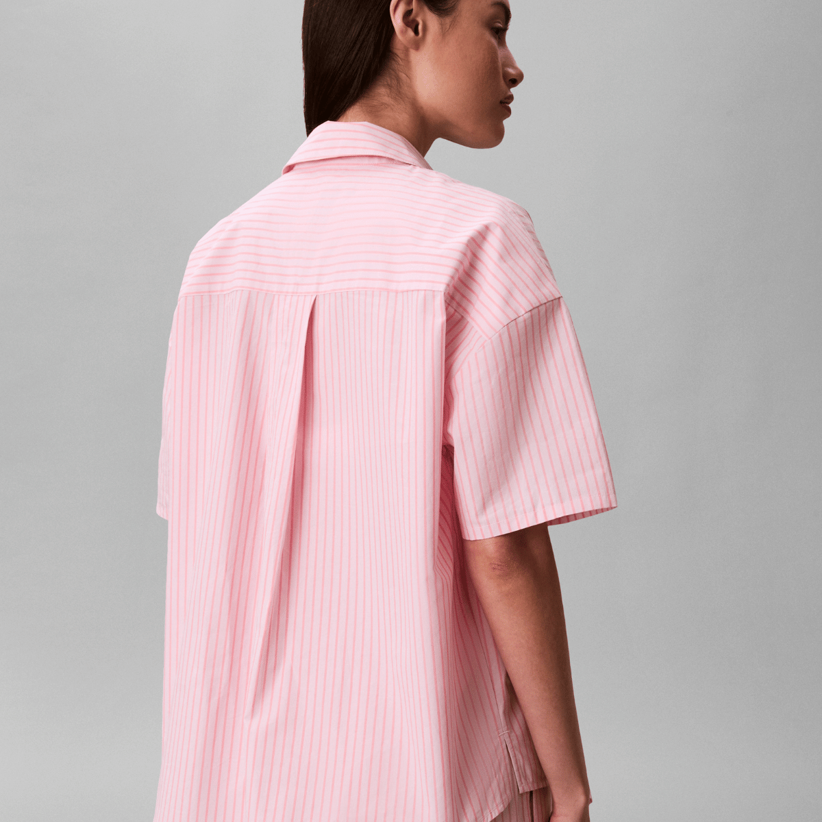 Calvin Klein pyjamas, pink - LV00QS7637 - 31F - Sera Stripe Cradle Pink