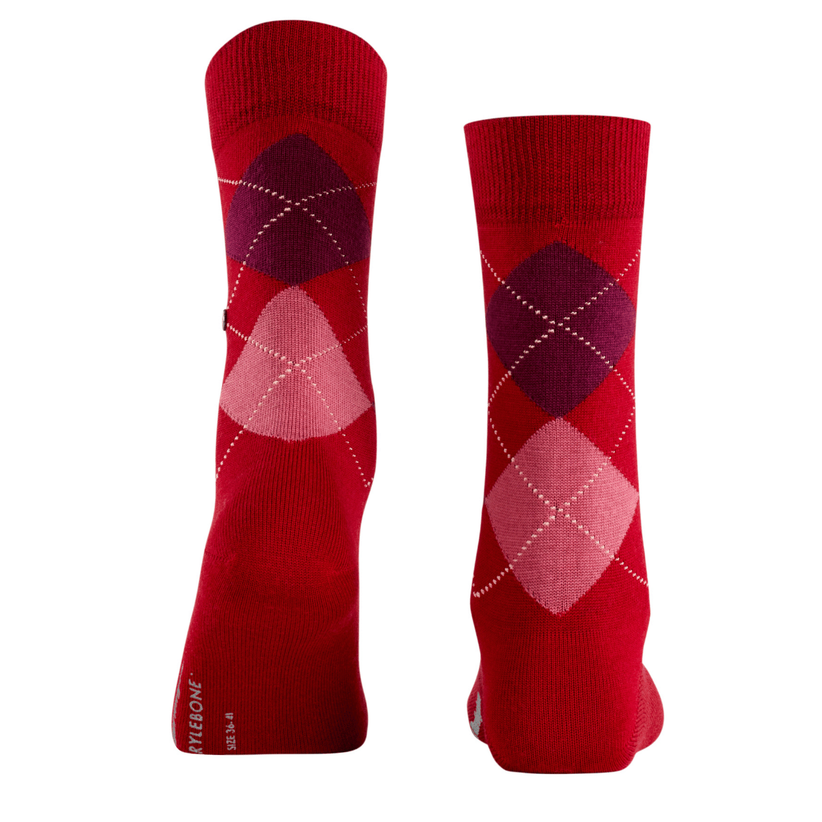 Burlington Marylebone ankelstrømper, rød - 22073 - 8033 - Cranberry