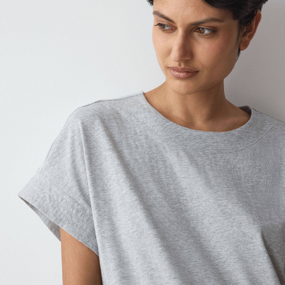 Triumph natkjole, grå - 10229482 - M033 - Medium Grey Melange