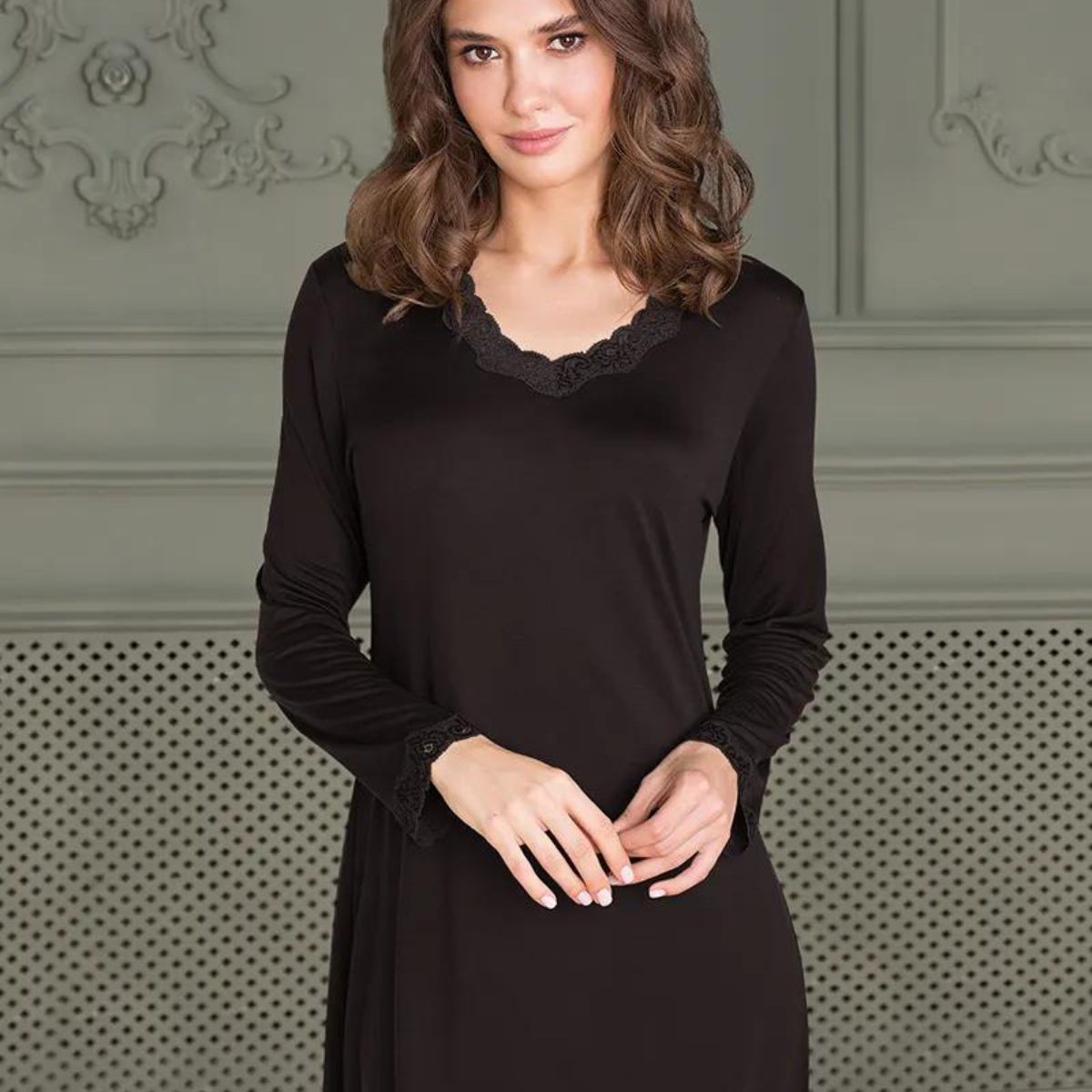 Lady Avenue Silk Jersey - Black - 23-50418-02