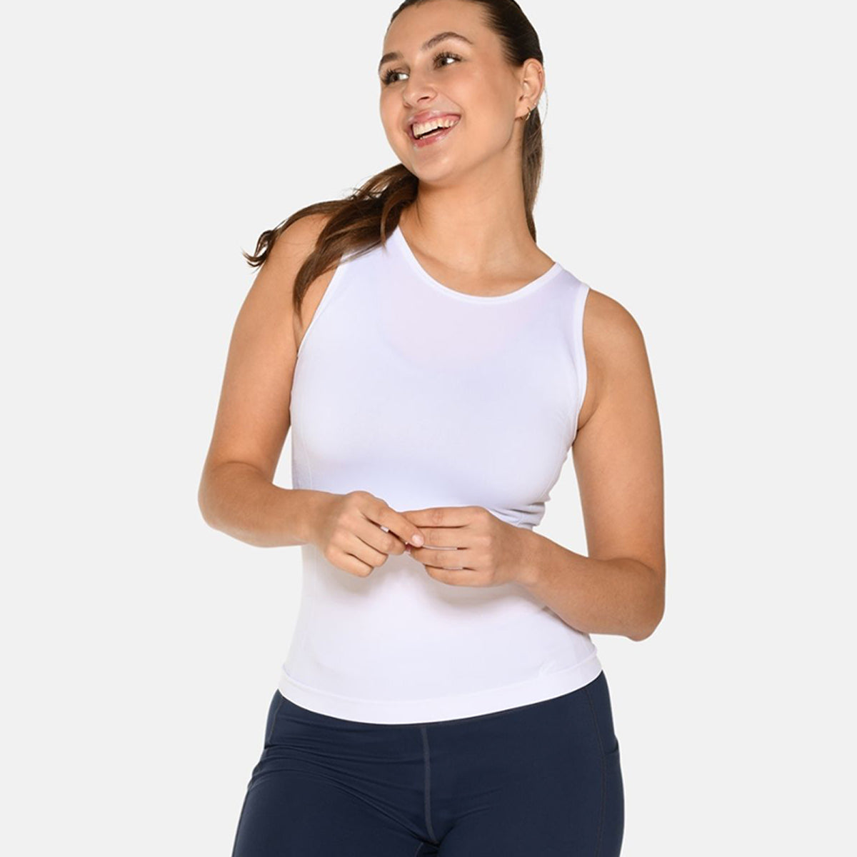 Zebdia Women Seamless tank - Brilliant White - 35015-1002