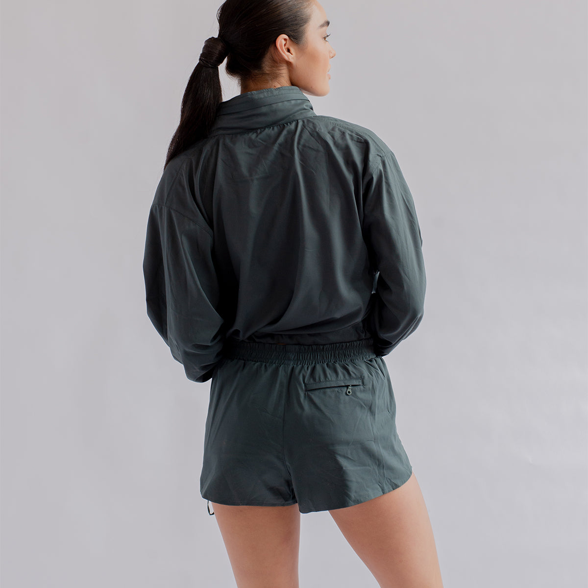 Girlfriend Collective Hummingbird Half Zip - Moss - 6006-MOSS