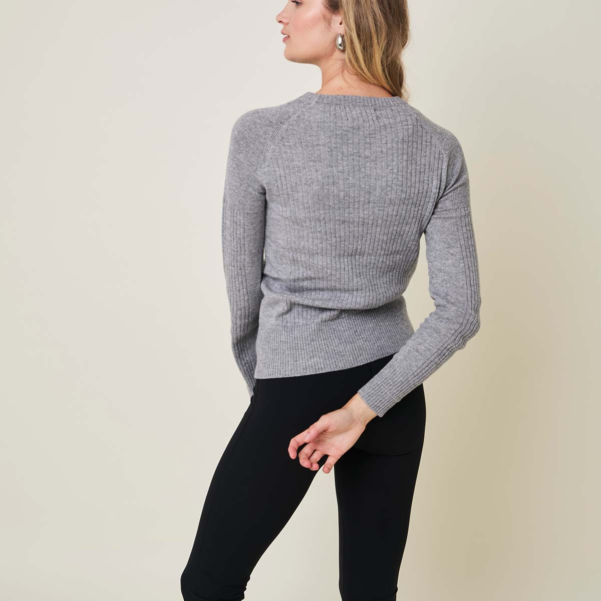 Copenhagen Cartel Aveline striktrøje, grå - 166061 - Grey Melange - Grey Melange