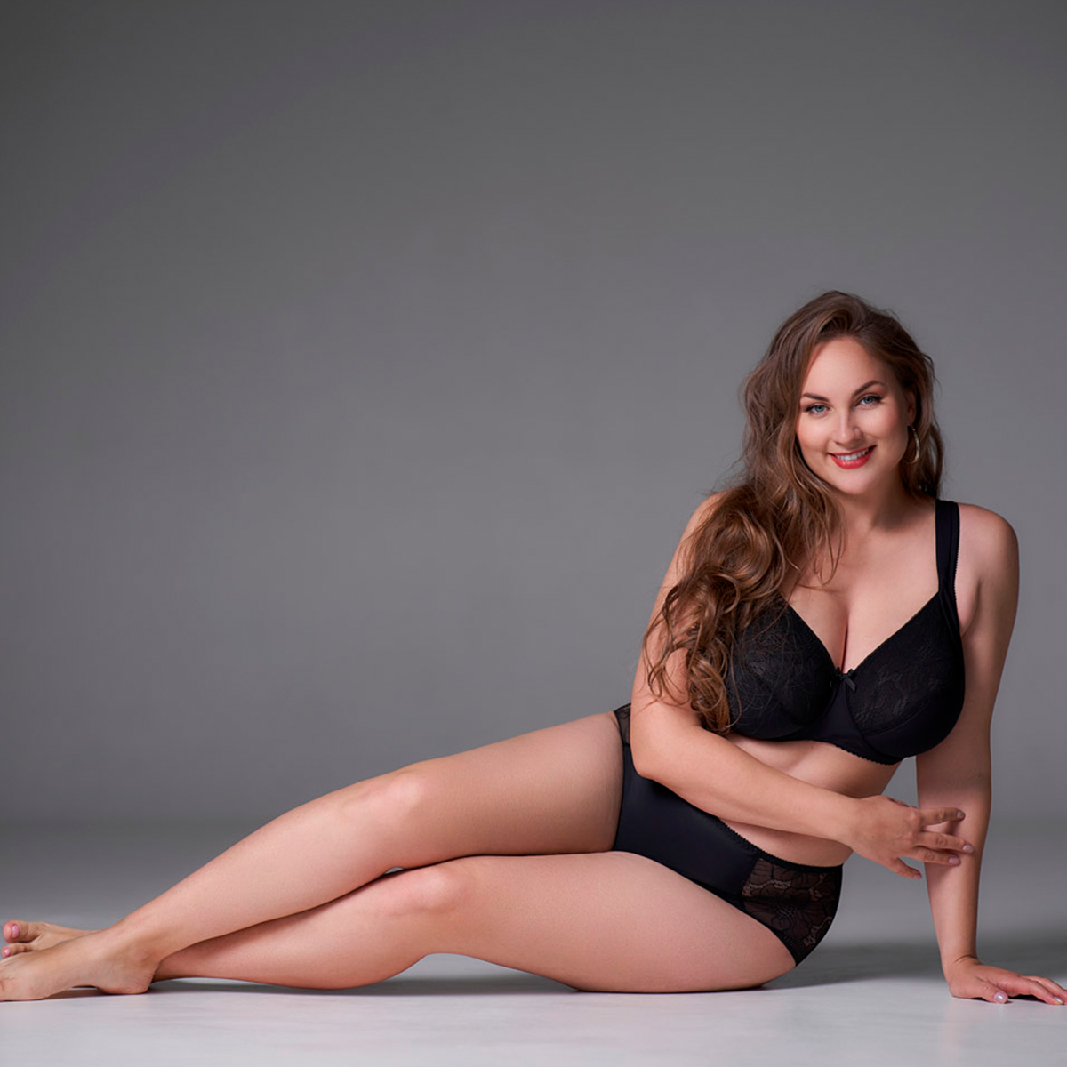 Plaisir Lisa BH med bøjle, sort - 1125 - Black - Black