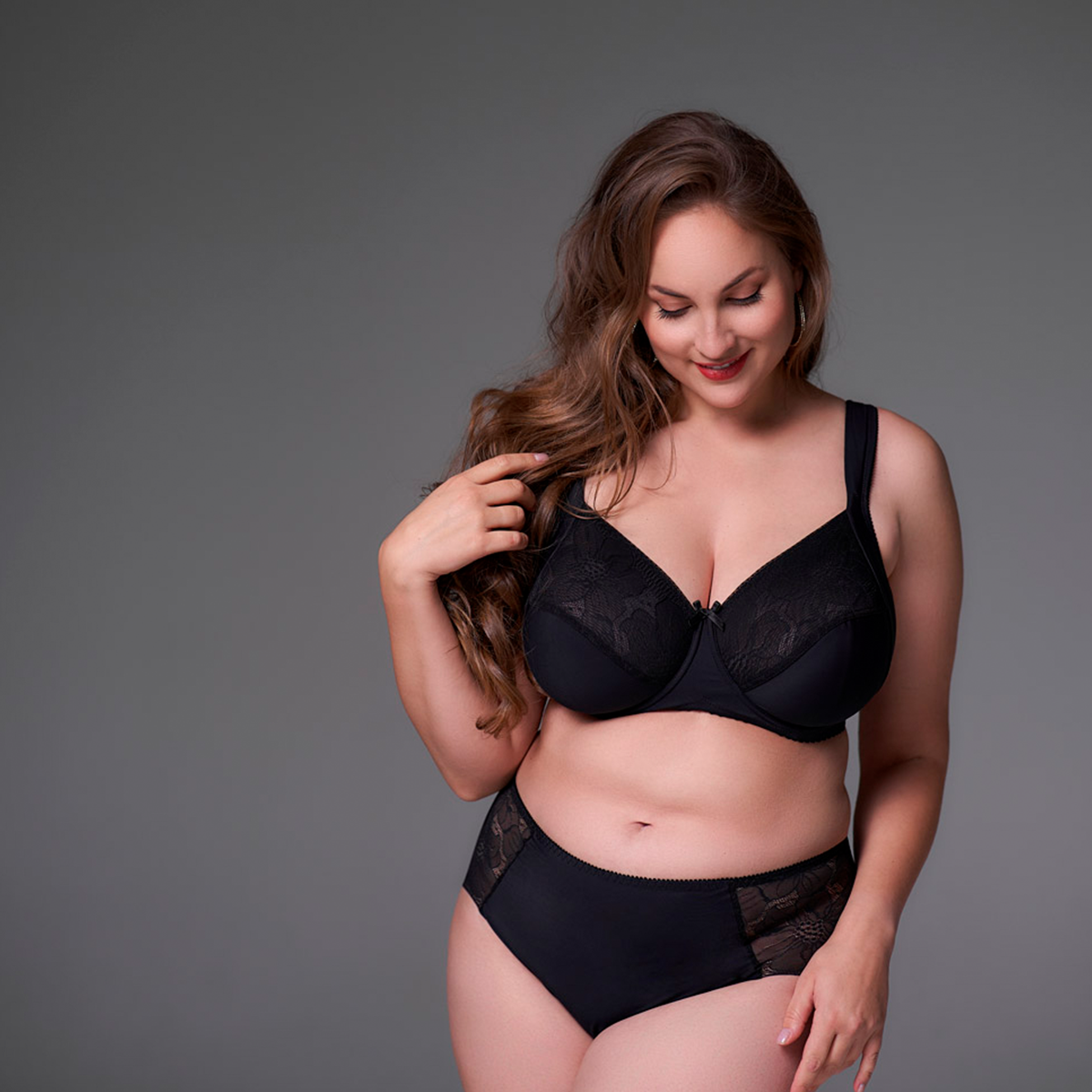 Plaisir Lisa BH med bøjle, sort - 1125 - Black - Black