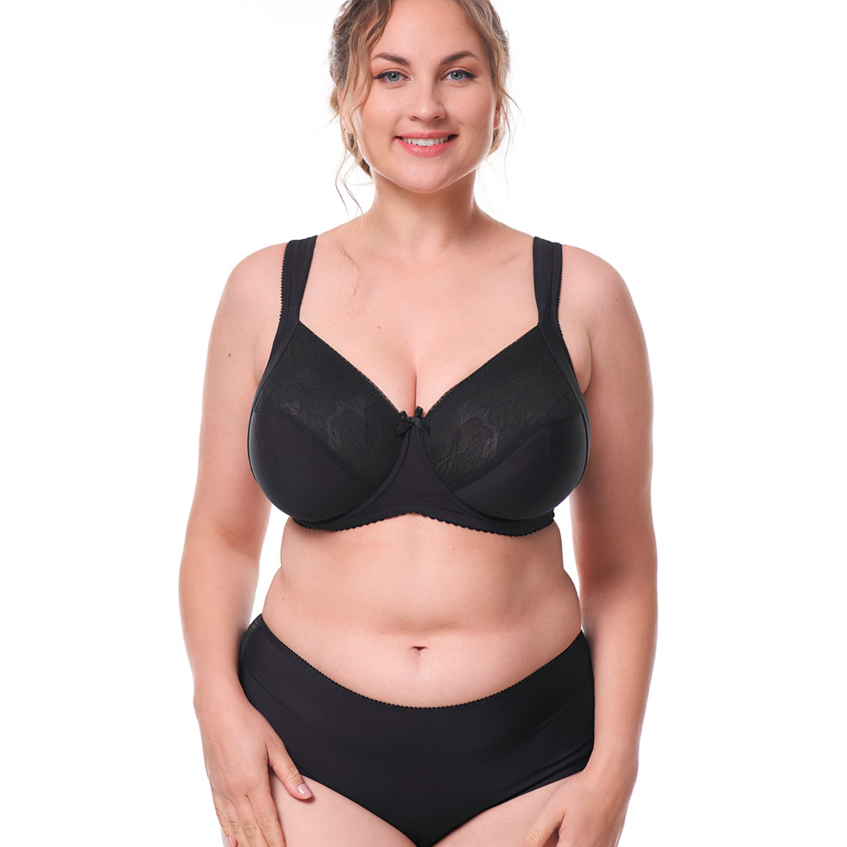 Plaisir Lisa BH med bøjle, sort - 1125 - Black - Black