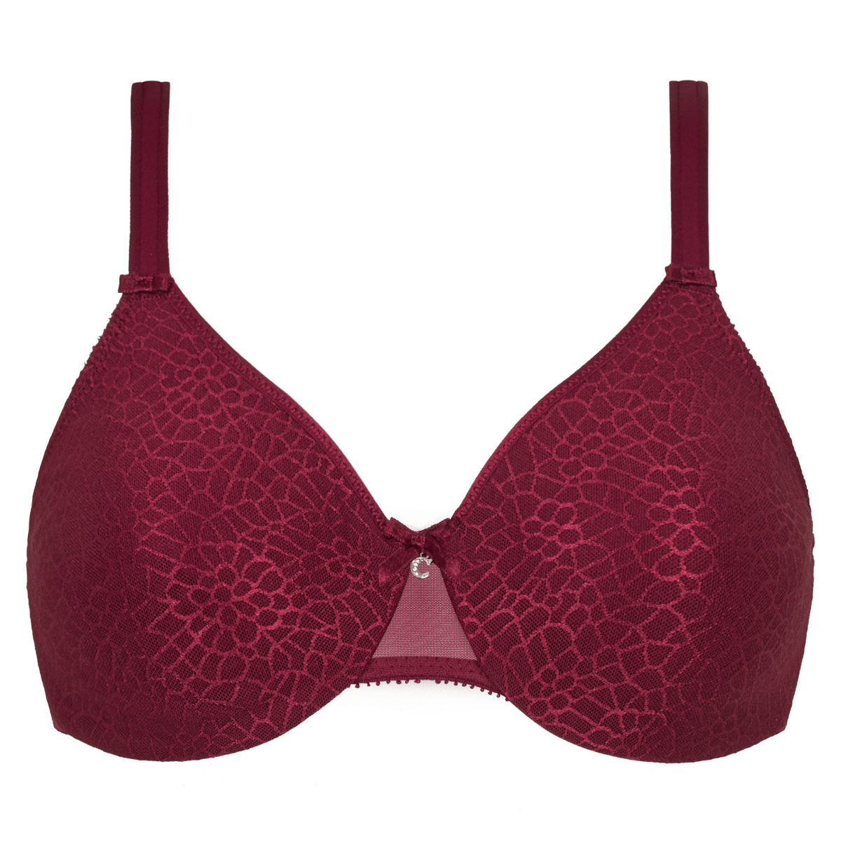 Chantelle Magnifique BH med bøjle, rød - C18910 - 020 - Red Raspberry / Sedona