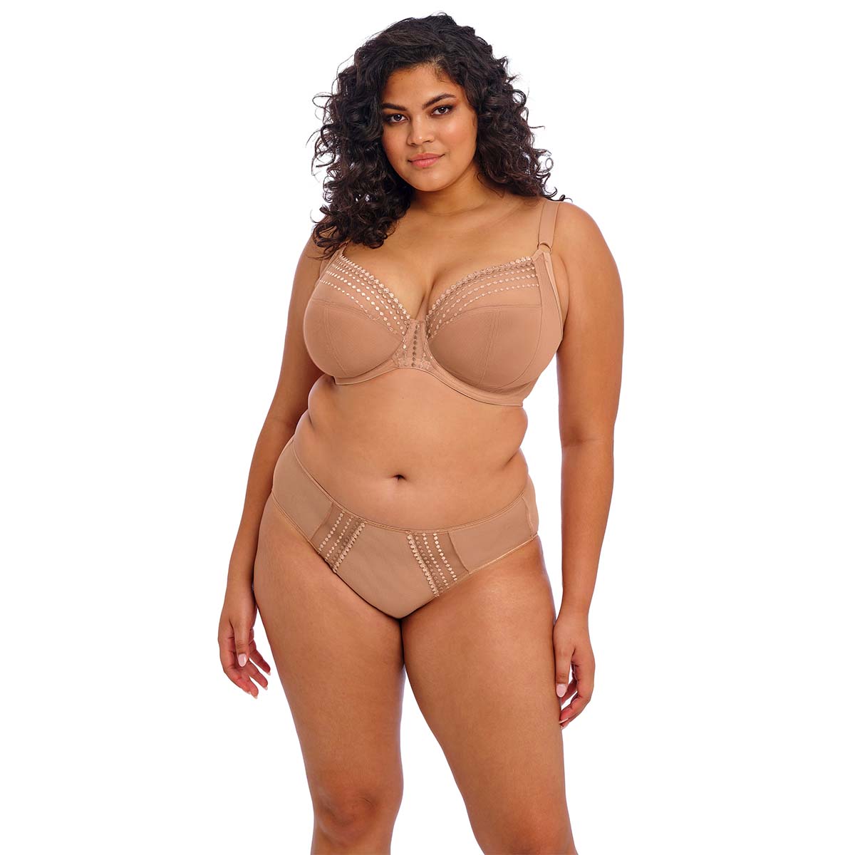 Elomi Matilda plunge BH, beige - EL8900 - CAT - Cafe Au Lait