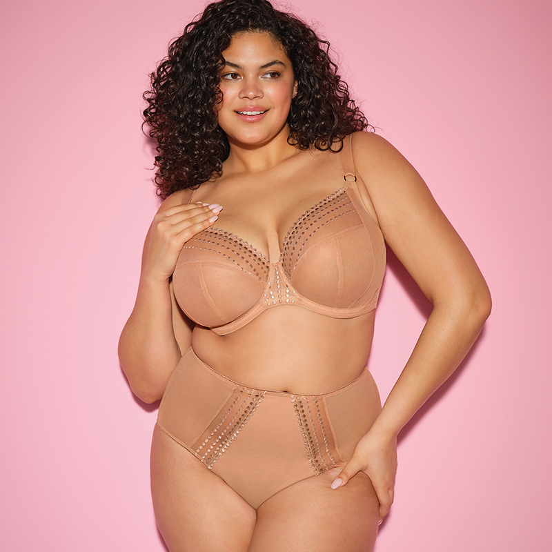 Elomi Matilda plunge BH, beige - EL8900 - CAT - Cafe Au Lait