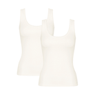 Sloggi Go 2-Pack top, hvid - 10209426 - 00GZ - Silk White