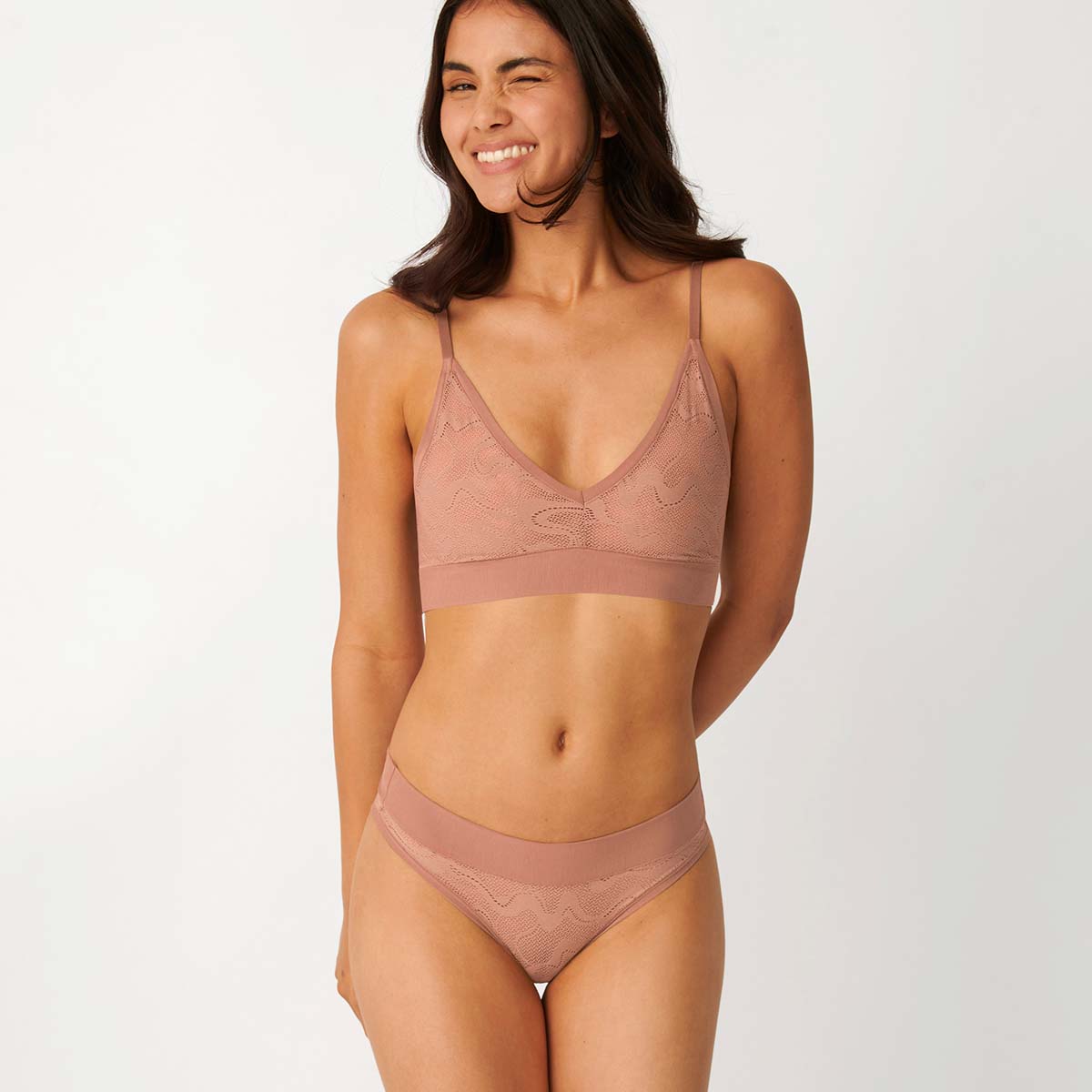 Sloggi Go Allround bralette top, lyserød - 10210986 - 6802 - Indian Summer