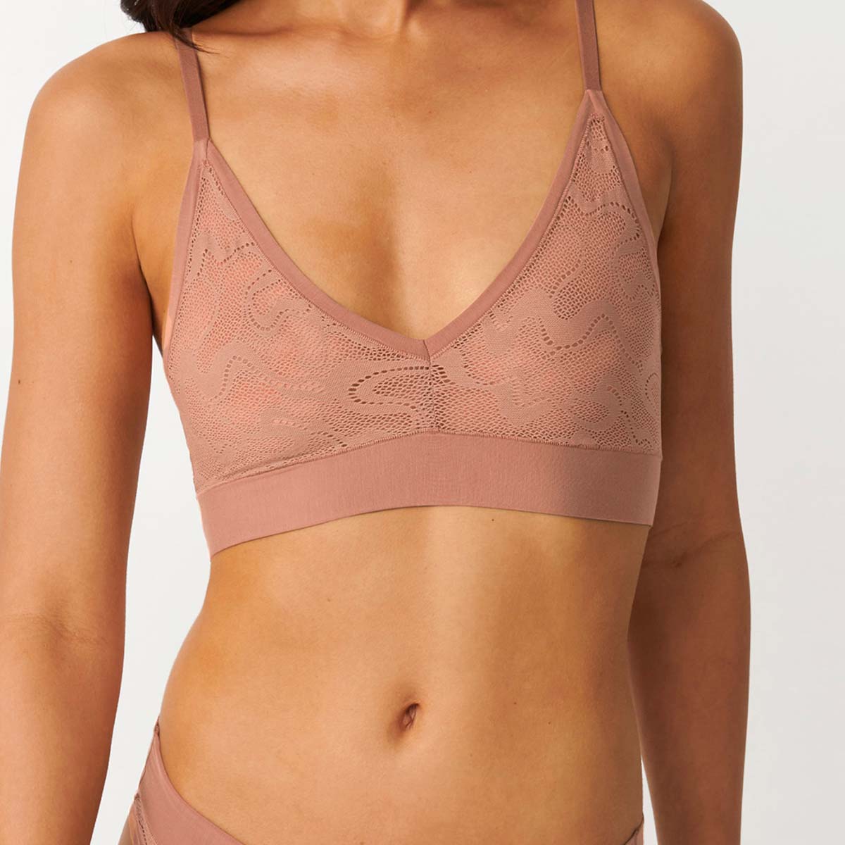 Sloggi Go Allround bralette top, lyserød - 10210986 - 6802 - Indian Summer