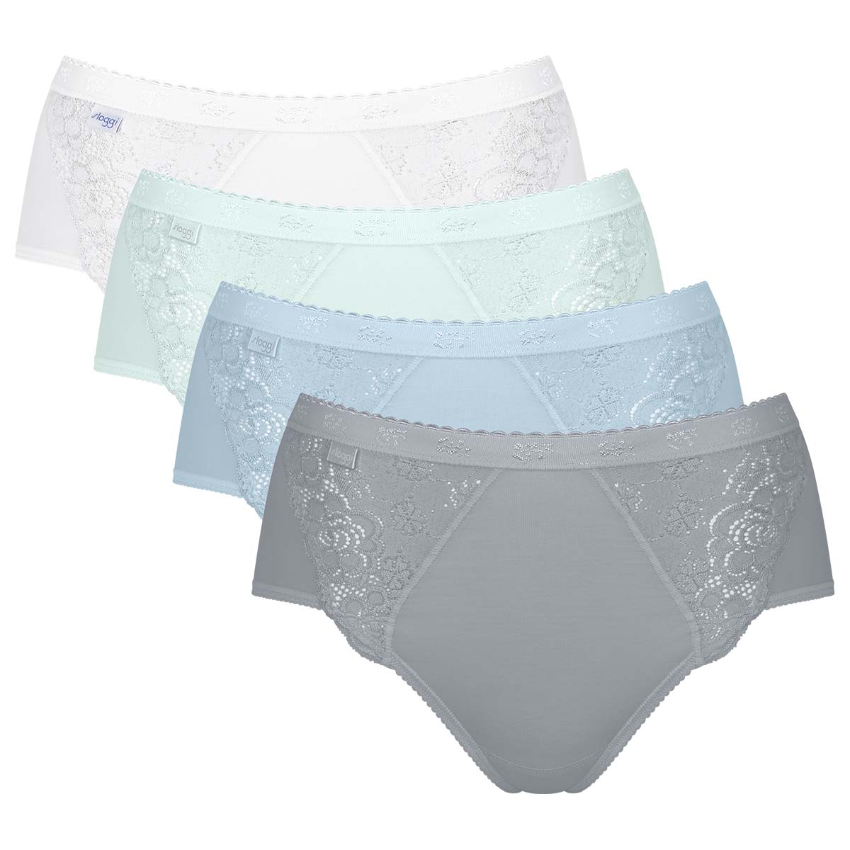 Sloggi Chic 4-pak midi trusse, multi - 10214674 - M007 - Blue