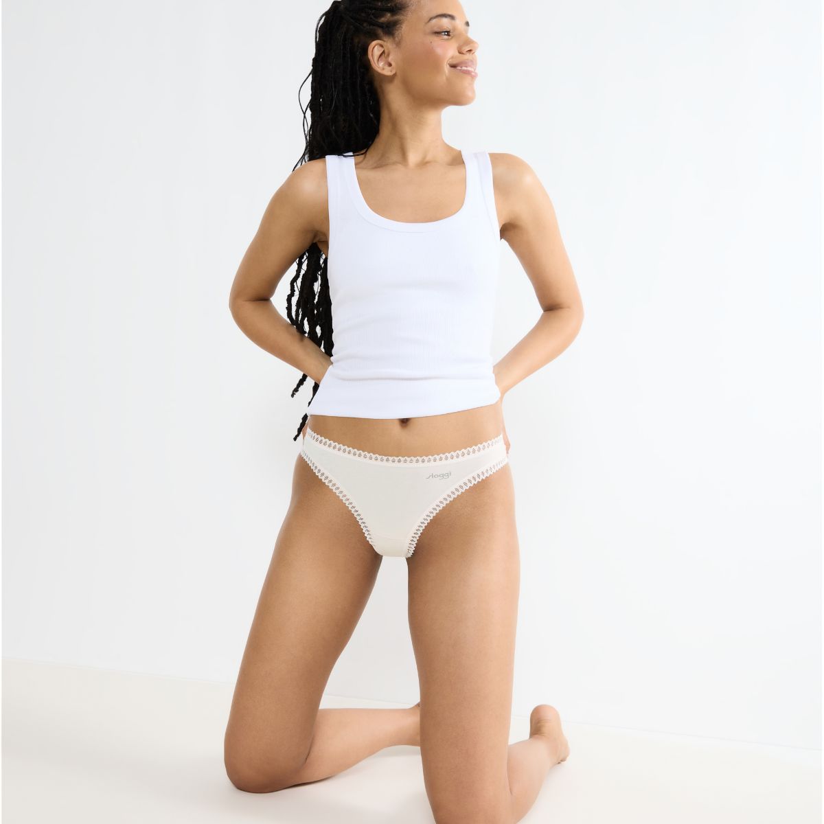 Sloggi Go Crush 3-pak g-streng, hvid - 10219704 - 00GZ - Silk White