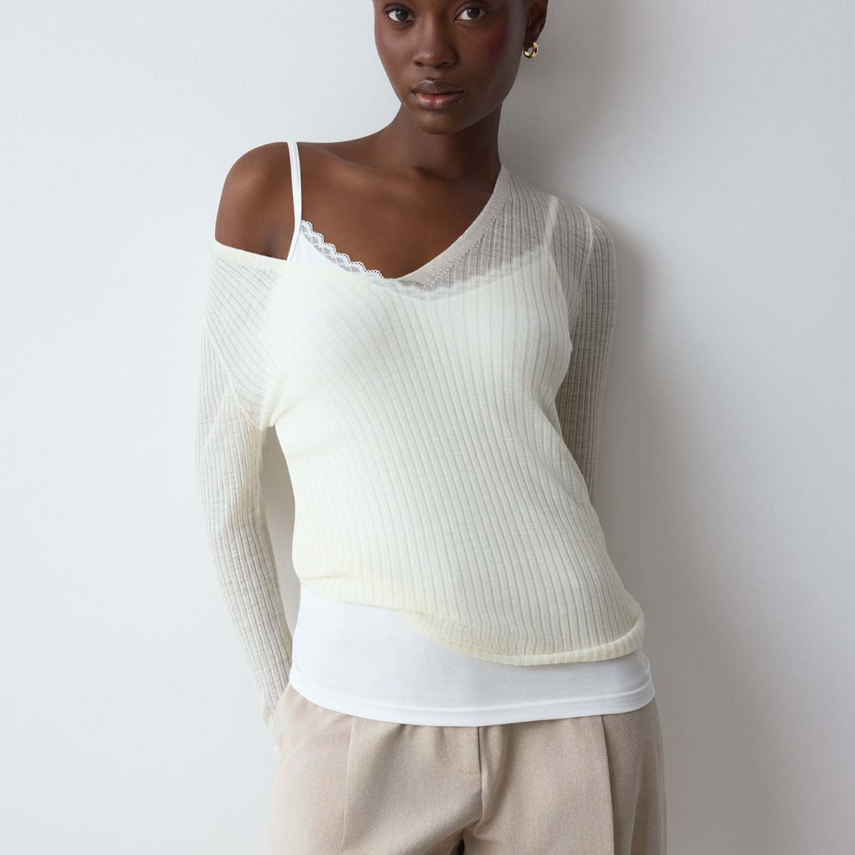 Triumph Feel Of Cotton top, hvid - 10224994 - 0003 - White