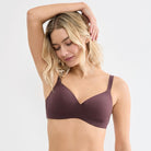 Sloggi Zero Feel 2.0 The Up BH uden bøjle, lilla - 10228521 - 7753 - Merlot