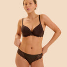 Simone Pérèle Caresse plunge BH, brun - 12A316 - 765 - Cocoa