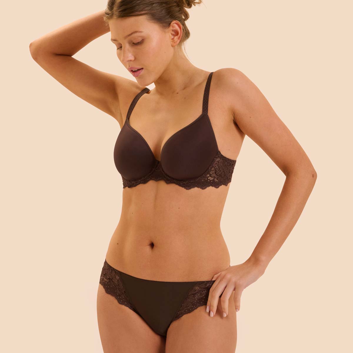 Simone Pérèle Caresse plunge BH, brun - 12A316 - 765 - Cocoa