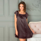 Lady Avenue Pure Silk natkjole, brun - 19801 - 2900 - Velvet Mocha