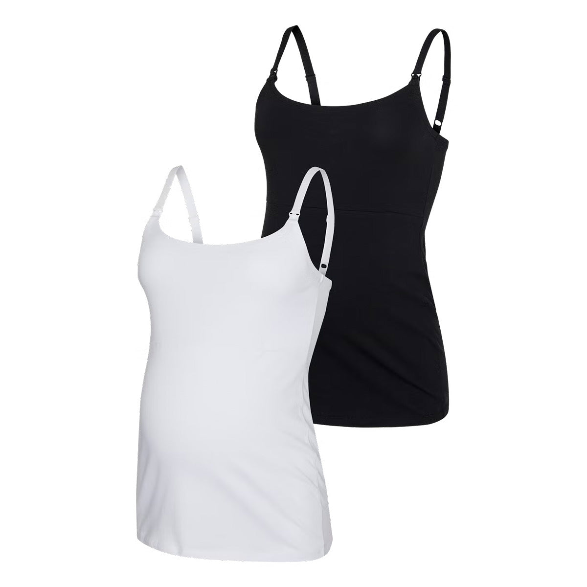Mamalicious MLkerrie 2-pak graviditetstop, multi - 20018963 - Black/snow White - Black/snow White