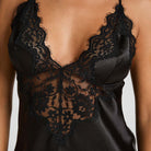 Hunkemöller Satin natkjole, sort - 205139 - Black - Black