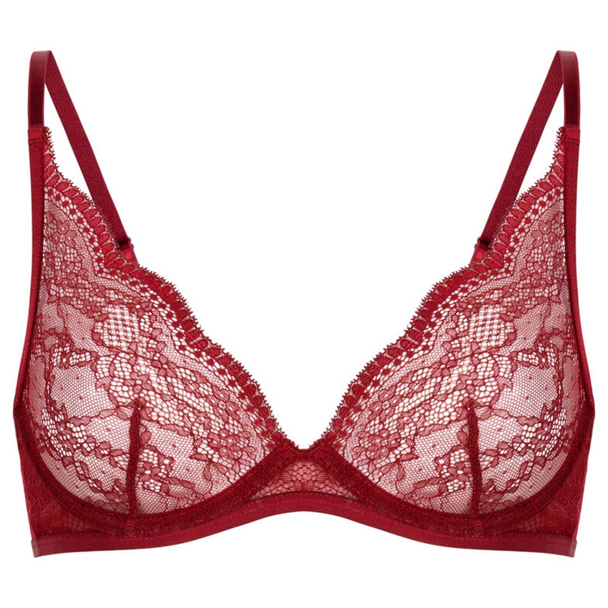 Hunkemöller Isabelle BH uden vattering, rød - 206365 - Tibetan Red - Tibetan Red