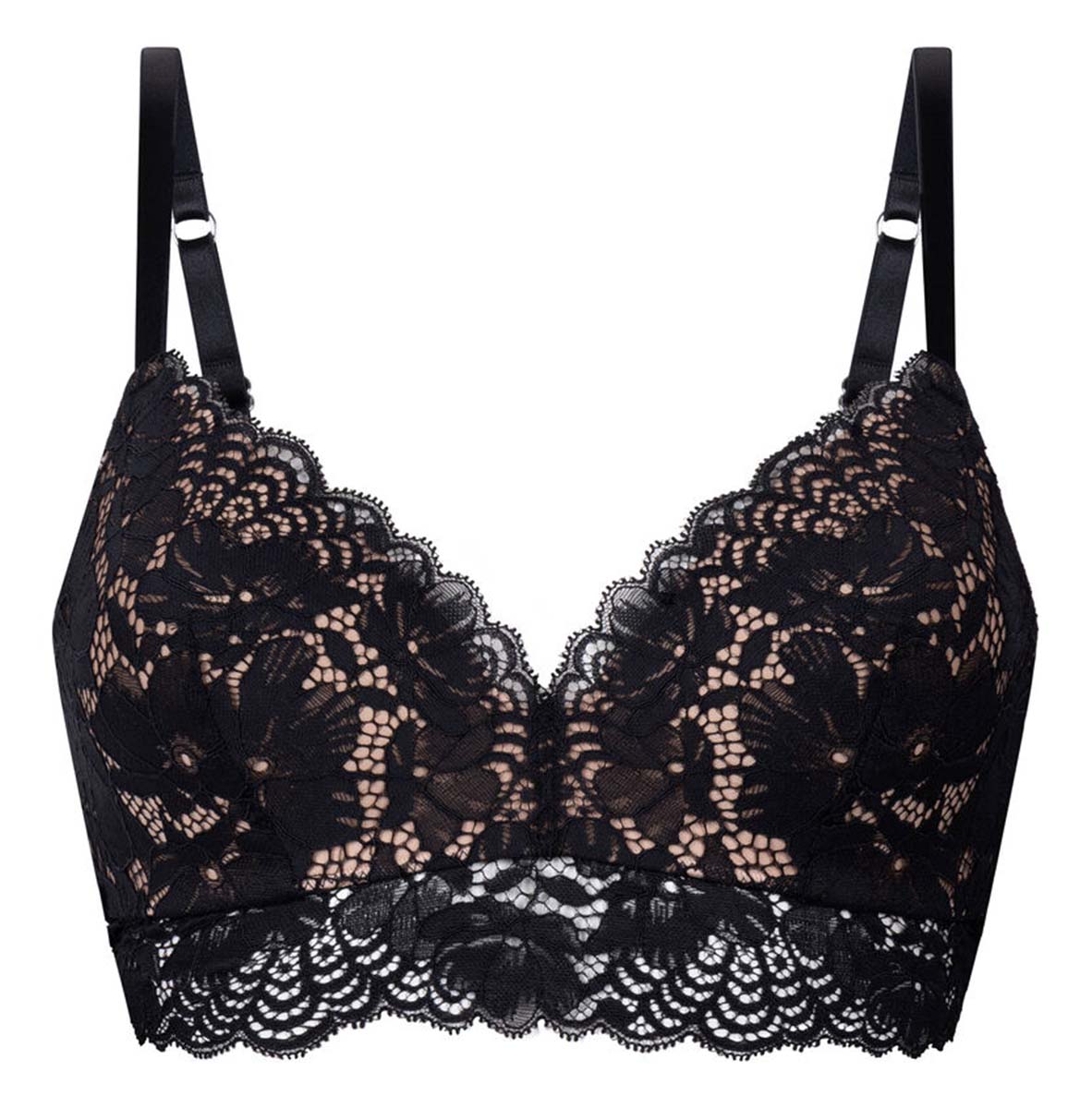 Hunkemöller Andrea BH uden bøjle, sort - 300221 - Caviar - Caviar