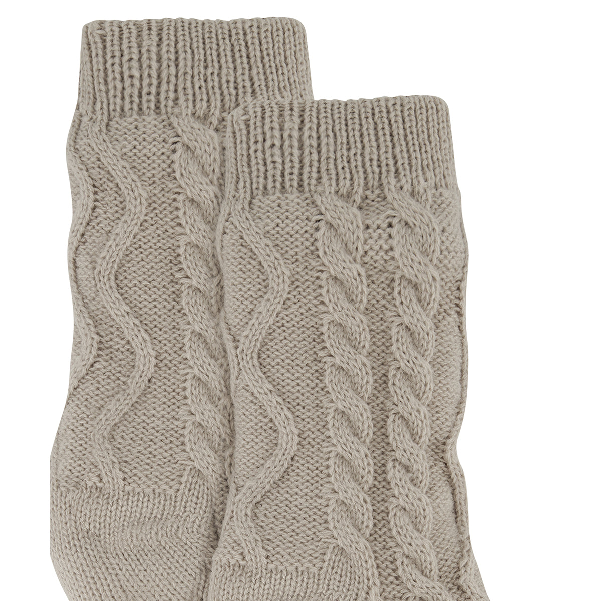 Hunkemöller Cable Sock - Oatmeal - 300734-Oatmeal