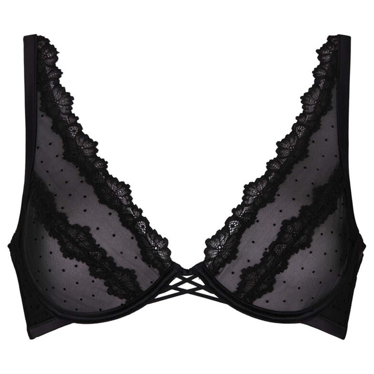 Hunkemöller Kat BH uden vattering, sort - 305603 - Caviar - Caviar