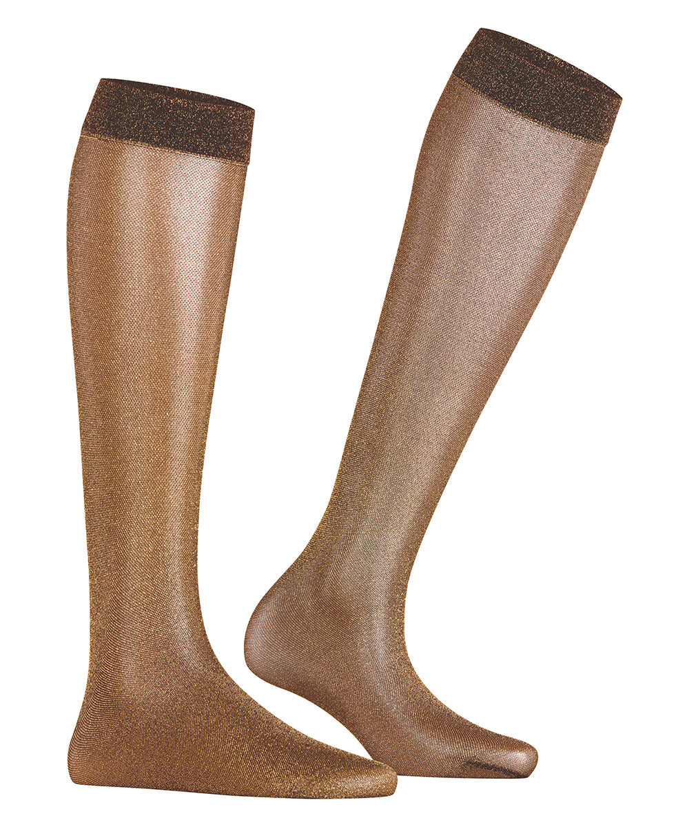 Falke Glitter knæstrømper, guld - 41822 - 5274 - Brown/Gold