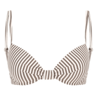 CCDK Demi bikini top med bøjle, beige - 65182 - 8032 - Chocolate Chip Stripe