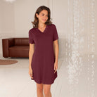 Lady Avenue Bamboo natkjole, rød - 66732 - 4800 - Red