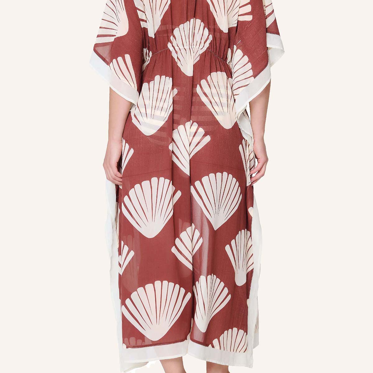 LingaDore Summer Stripes kimono, rød - 8218P-1 - 354 - Sable Stripe
