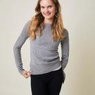 Copenhagen Cartel Aveline striktrøje, grå - 166061 - Grey Melange - Grey Melange