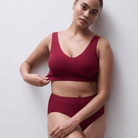 Chantelle SoftStretch BH top, rød - C16A10 - 020 - Red Raspberry / Sedona