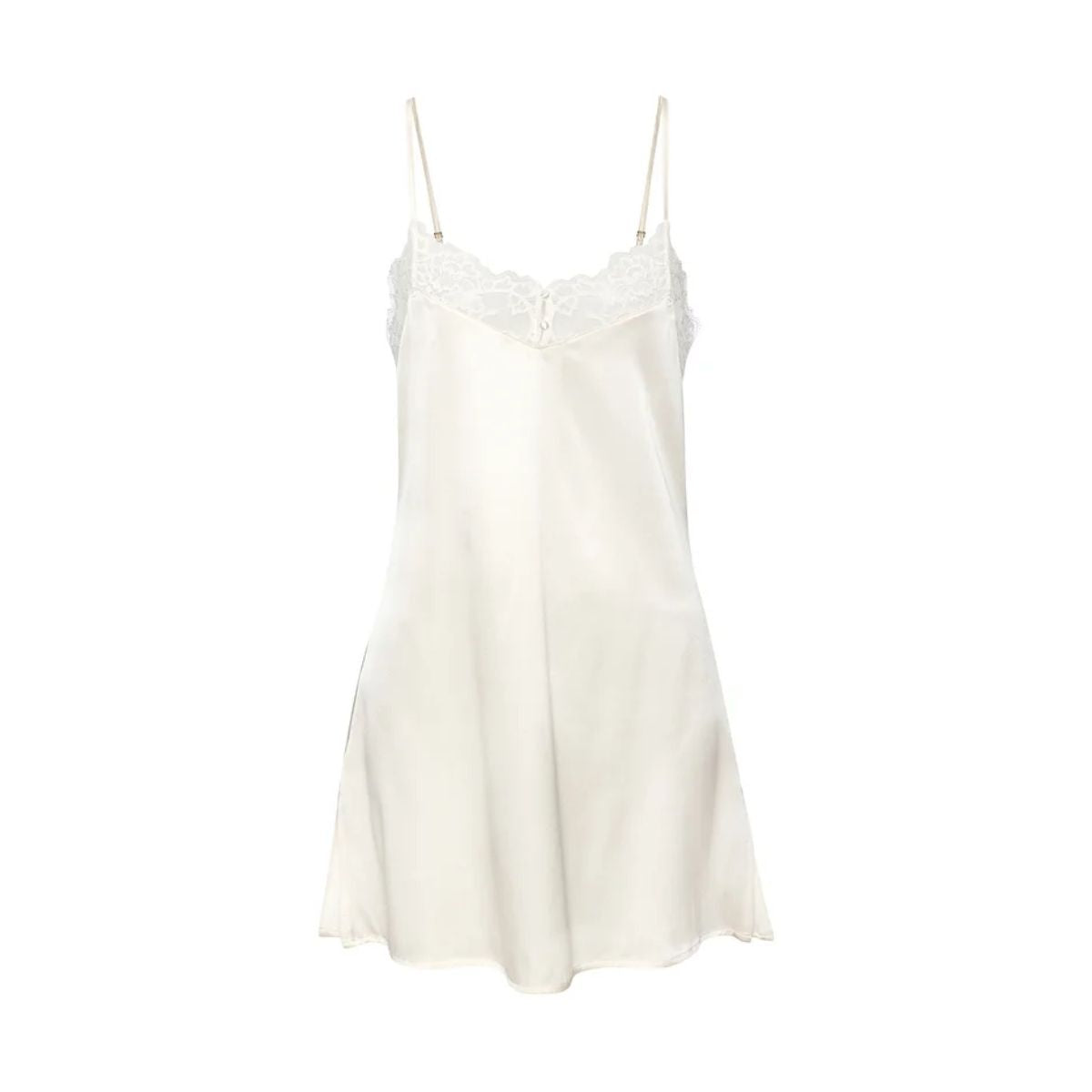 Lascana Alana Negligé natkjole, creme - MA-899-N - champagne - Champagne