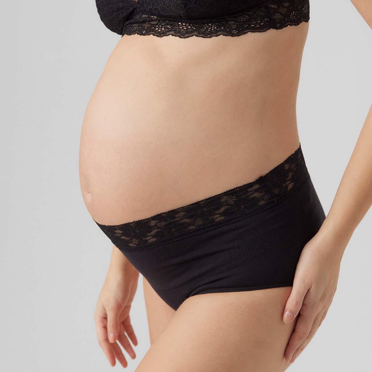 Mamalicious MLheal 2-pak graviditets maxi trusse, sort - 20018284 - Black/black - Black/black